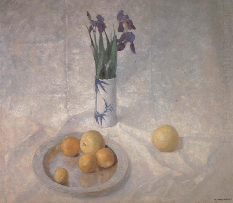 NC Wyeth Still Life with Iris and Oranges oil painting picture